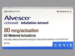 Alvesco 80 mcg/actuation aerosol inhaler