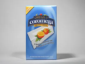 Coromega 2,000 mg-650 mg-12 mg/2.5 gram oral packet