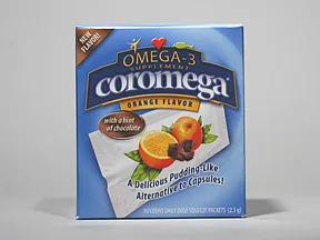 Coromega 2,000 mg-650 mg-12 mg/2.5 gram oral packet