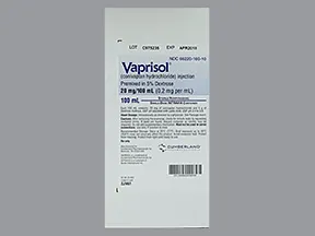 Vaprisol in 5 % dextrose 20 mg/100 mL intravenous solution