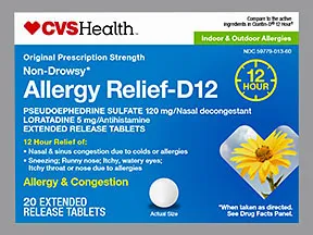 Allergy Relief D12 5 mg-120 mg tablet,extended release