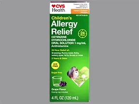 Children's Allergy Relief (cetirizine) 1 mg/mL oral solution