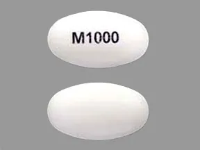 metformin ER 1,000 mg 24 hr tablet,extended release (gastric reten.)