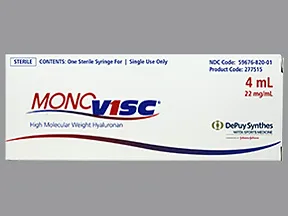 Monovisc 88 mg/4 mL intra-articular syringe