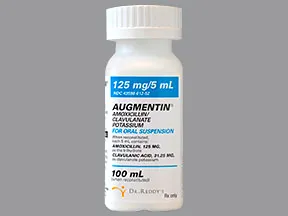 Augmentin 125 mg-31.25 mg/5 mL oral suspension