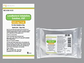 levalbuterol 0.63 mg/3 mL solution for nebulization