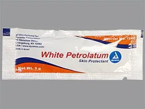 white petrolatum topical ointment in packet
