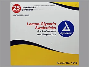 Lemon Glycerin 7.5 % mucosal swab