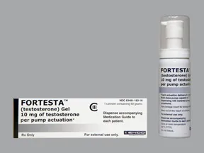 Fortesta 10 mg/0.5 gram/actuation transdermal gel pump