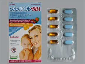 Select-OB + DHA 29 mg iron-1 mg-250 mg oral pack