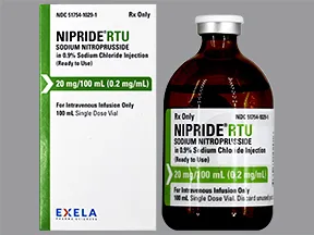 Nipride RTU 20 mg/100 mL (0.2 mg/mL) intravenous solution