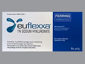 Euflexxa 10 mg/mL (mw 2.4-3.6 million) intra-articular syringe