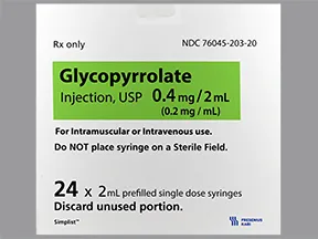glycopyrrolate(PF) 0.4 mg/2 mL (0.2 mg/mL) in sterile water IV syringe