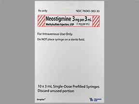 neostigmine methylsulfate 3 mg/3 mL (1 mg/mL) intravenous syringe