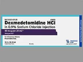 dexmedetomidine 80 mcg/20 mL (4 mcg/mL) in 0.9 % sodium chloride IV