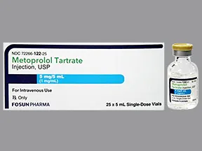 metoprolol tartrate 5 mg/5 mL intravenous solution
