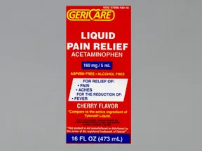 Pain Relief (acetaminophen) 160 mg/5 mL oral liquid