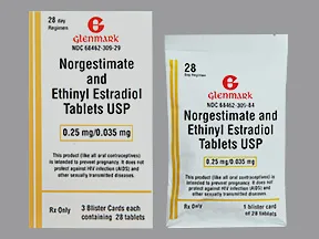norgestimate 0.25 mg-ethinyl estradiol 35 mcg tablet