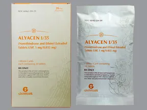 Alyacen 1/35 (28) 1 mg-35 mcg tablet