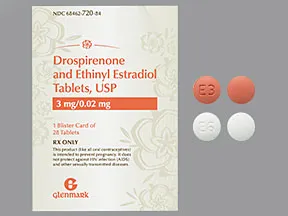 drospirenone 3 mg-ethinyl estradiol 0.02 mg tablet