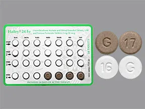 Hailey 24 Fe 1 mg-20 mcg (24)/75 mg (4) tablet