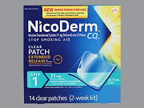 Nicoderm CQ 21 mg/24 hr daily transdermal patch