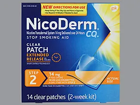 Nicoderm CQ 14 mg/24 hr daily transdermal patch