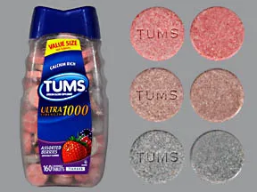 Tums Ultra 400 mg (as calcium carbonate 1,000 mg) chewable tablet