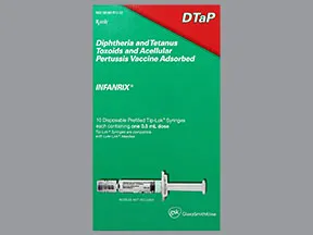 Infanrix (DTaP)(PF) 25 Lf unit-58mcg-10 Lf/0.5mL intramuscular syringe