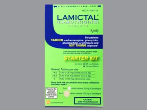 Lamictal Starter (Green) Kit 25 mg (84)-100 mg (14) tablets, dose pack