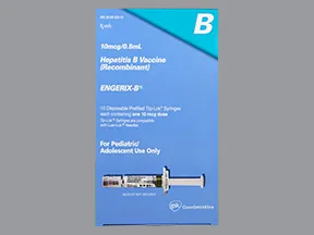 Engerix-B Pediatric (PF) 10 mcg/0.5 mL intramuscular syringe