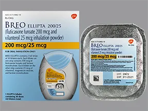 Breo Ellipta 200 mcg-25 mcg/dose powder for inhalation