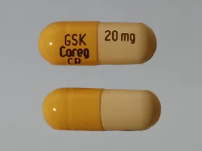 carvedilol phosphate ER 20 mg capsule,ext.release24hr multiphase