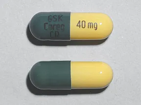 carvedilol phosphate ER 40 mg capsule,ext.release24hr multiphase
