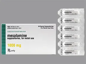 mesalamine 1,000 mg rectal suppository
