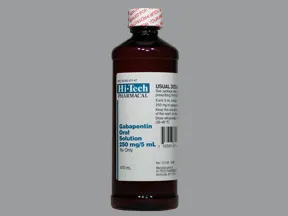 gabapentin 250 mg/5 mL oral solution