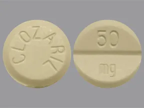 Clozaril 50 mg tablet
