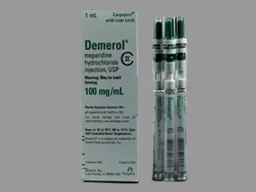 Demerol (PF) 100 mg/mL injection syringe
