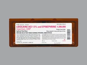 lidocaine-epinephrine (PF) 1.5 %-1:200,000 injection solution