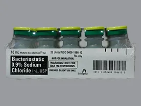 sodium chloride 0.9 %, bacteriostatic injection solution