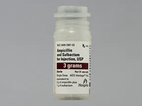 ampicillin-sulbactam 3 gram intravenous solution