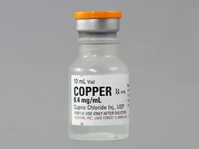 Copper Chloride 0.4 mg/mL intravenous solution