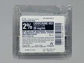 lidocaine (PF) 20 mg/mL (2 %) injection solution