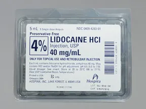 lidocaine (PF) 40 mg/mL (4 %) injection solution