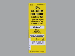 calcium chloride 100 mg/mL (10 %) intravenous syringe