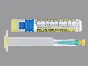 calcium chloride 100 mg/mL (10 %) intravenous syringe