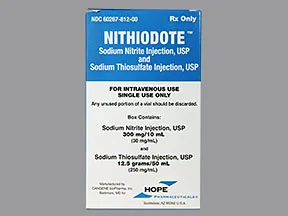 Nithiodote 300 mg/10 mL-12.5 gram/50 mL intravenous solution