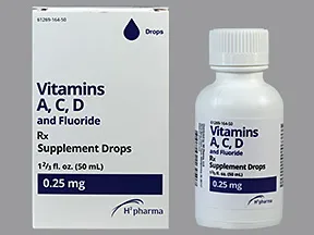 Vitamins A,C,D and Fluoride 0.25 mg fluoride (0.55 mg)/mL oral drops
