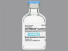 Erythrocin 500 mg intravenous solution