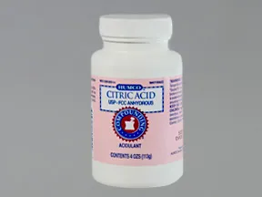 citric acid anhydrous (bulk) 100 % granules